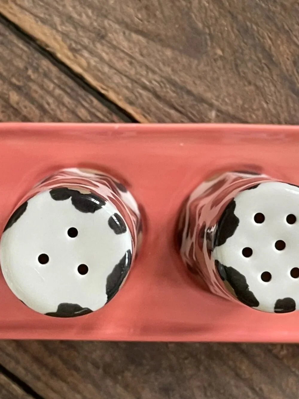 Anthropologie Chintzware Leopard Salt Pepper Shakers Set-NEW